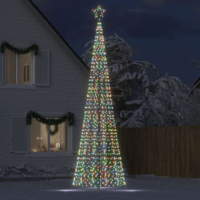 Pom de Crăciun LED-uri cu vârfuri 1534 LED-uri colorate 500 cm - WALTI WALTI