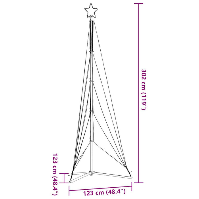 Instalație brad de Crăciun 525 LED-uri, alb cald, 302 cm - WALTI WALTI