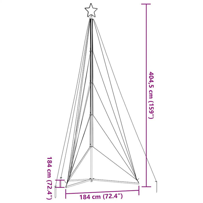 Instalație brad de Crăciun 615 LED-uri, alb cald, 404,5 cm - WALTI WALTI