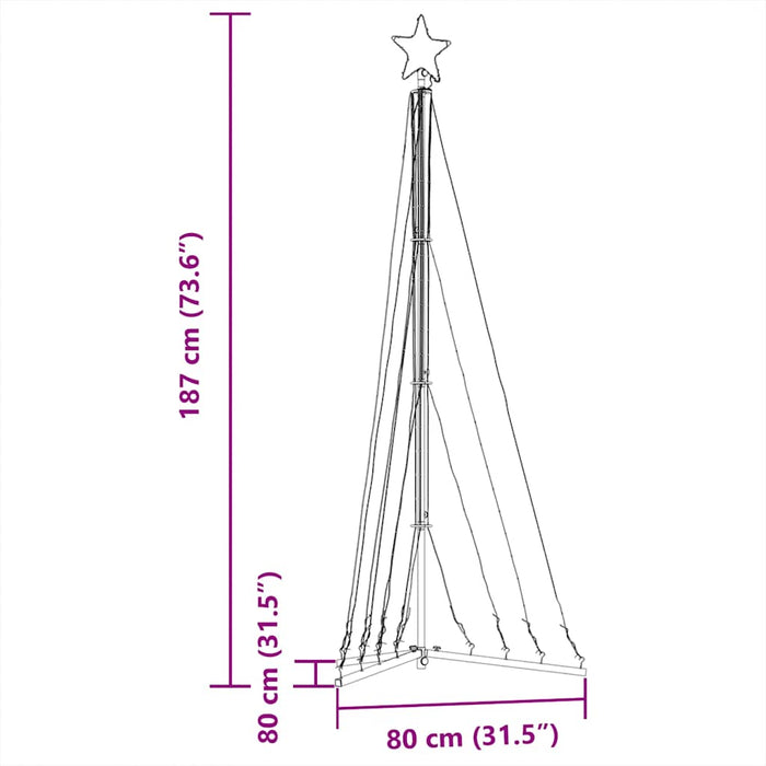 Lumină pentru brad de Crăciun 339 LED-uri alb rece 187 cm - WALTI WALTI