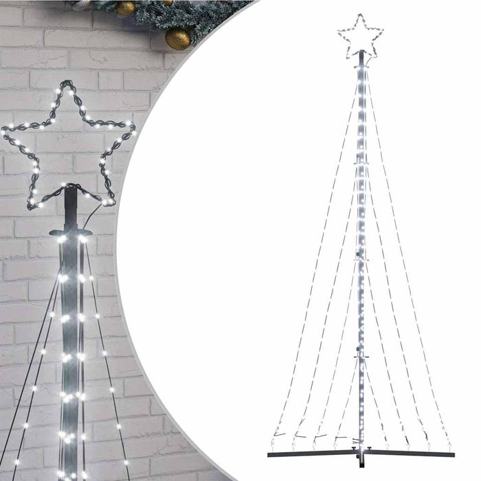 Pom de Crăciun LED 447 LED-uri Alb Rece 250 cm WALTI