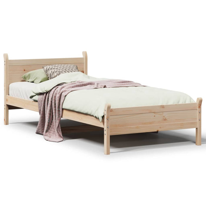 Cadru de pat fără saltea, 75x190 cm, lemn masiv de pin - WALTI WALTI