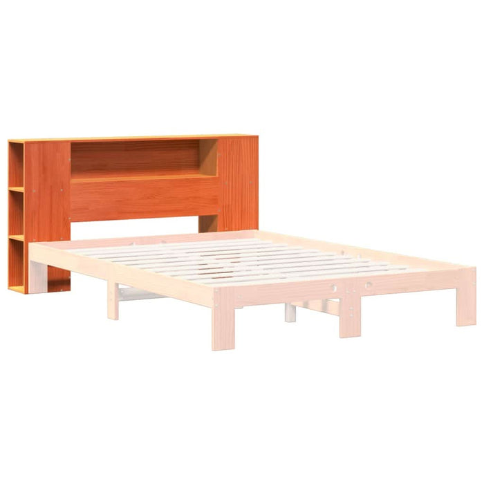 Tăblie de pat cu depozitare maro ceruit, 135 cm, lemn masiv pin - WALTI WALTI