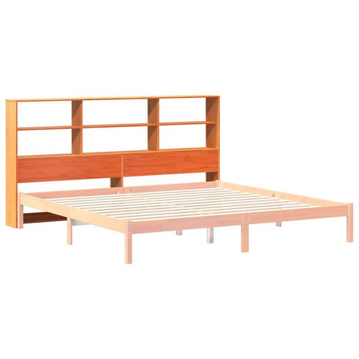 Tăblie de pat cu depozitare maro ceruit, 180 cm, lemn masiv pin - WALTI WALTI