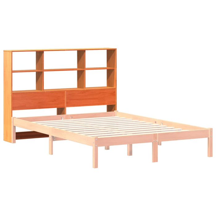 Tăblie de pat cu depozitare maro ceruit, 140 cm, lemn masiv pin - WALTI WALTI