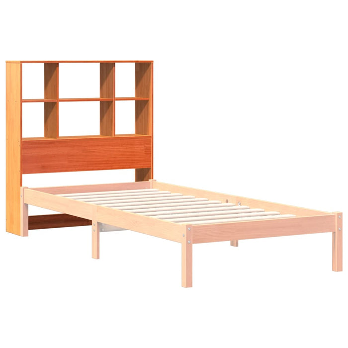 Tăblie de pat cu depozitare maro ceruit, 100 cm, lemn masiv pin - WALTI WALTI