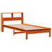 Pat bibliotecă fără saltea maro ceruit 90x190 cm lemn masiv pin - WALTI WALTI