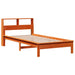 Pat bibliotecă fără saltea maro ceruit 75x190 cm lemn masiv pin - WALTI WALTI