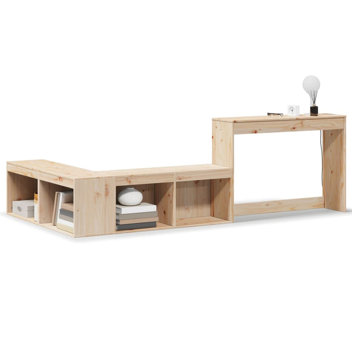 Noptieră cu birou 232x122x75 cm, lemn masiv de pin - WALTI WALTI