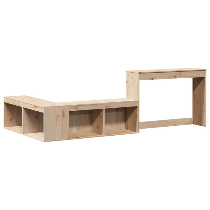 Noptieră cu birou 232x122x75 cm, lemn masiv de pin - WALTI WALTI