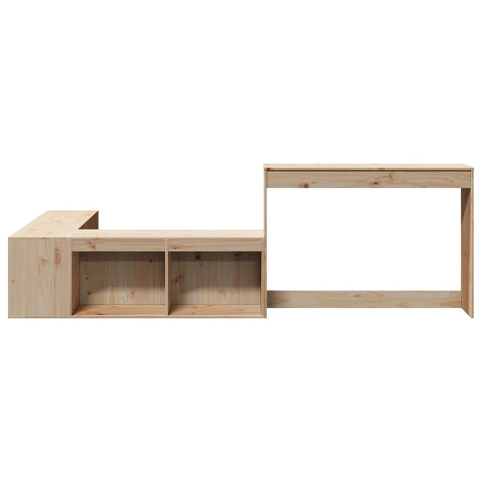Noptieră cu birou, 222x107x75 cm lemn masiv de pin - WALTI WALTI