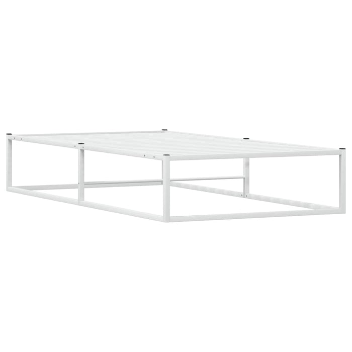 Cadru pat fără saltea alb 90x200 cm metal - WALTI WALTI