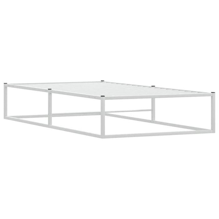 Cadru de pat fără saltea alb 100x200 cm metal - WALTI WALTI