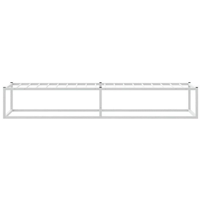 Cadru de pat fără saltea alb 100x200 cm metal - WALTI WALTI
