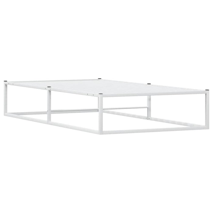 Cadru de pat fără saltea alb 100x200 cm metal - WALTI WALTI