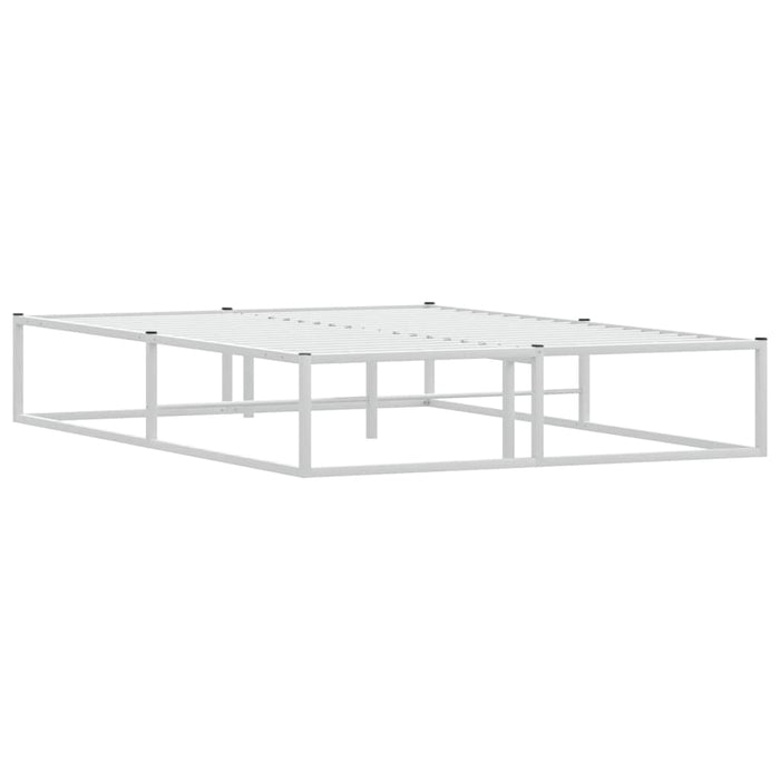 Cadru de pat fără saltea alb 140x200 cm metal - WALTI WALTI