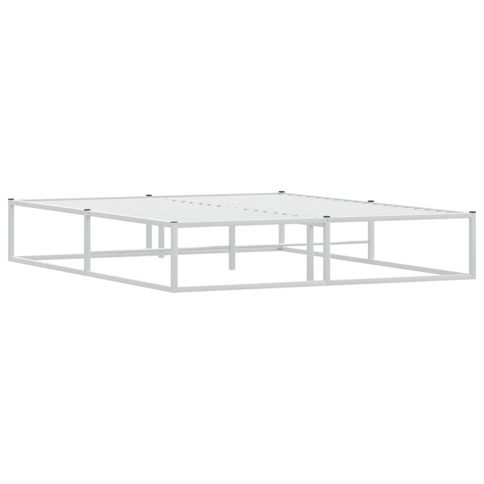 Cadru pat fără saltea alb 160x200 cm metal - WALTI WALTI