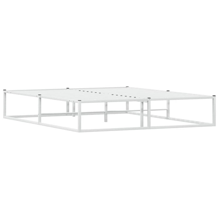 Cadru pat fără saltea alb 160x200 cm metal - WALTI WALTI