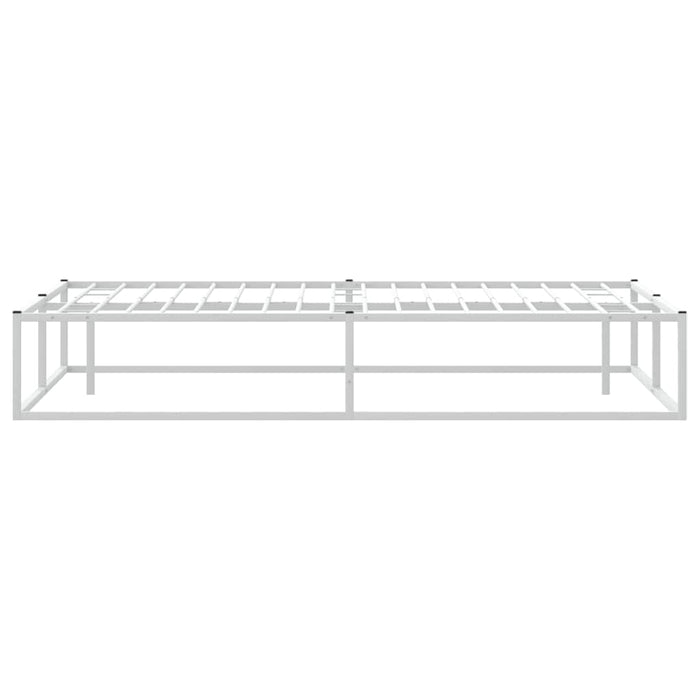 Cadru pat fără saltea alb 200x200 cm metal - WALTI WALTI