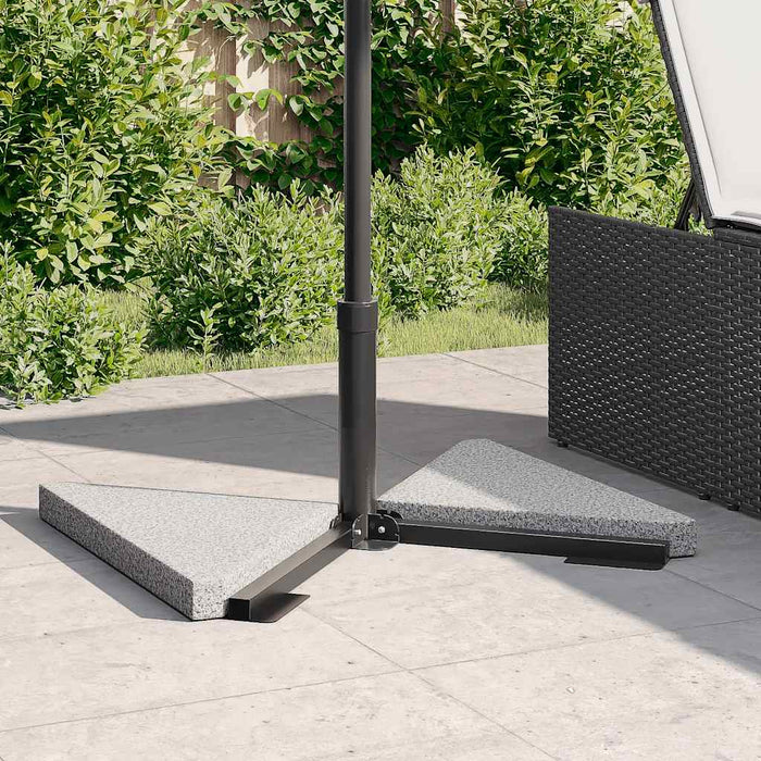 Plăci cu greutate umbrelă 2 buc granit gri triunghiular 14 kg - WALTI WALTI