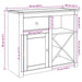 Dulap cu sertar Panama, 93x40x80 cm, lemn masiv de pin - WALTI WALTI