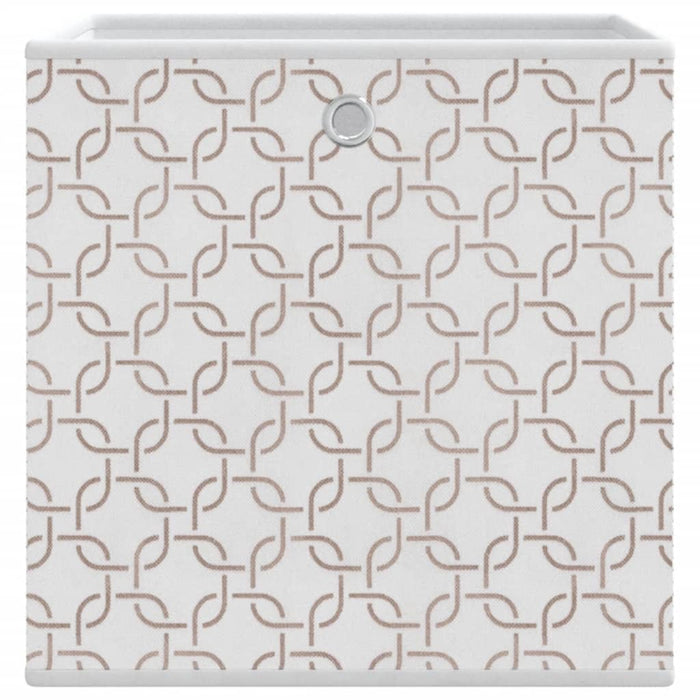 Cutii depozitare pliabile 4 buc. crem 32x32x32cm textil nețesut WALTI