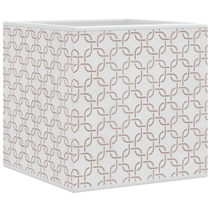 Cutii depozitare pliabile 4 buc. crem 32x32x32cm textil nețesut WALTI