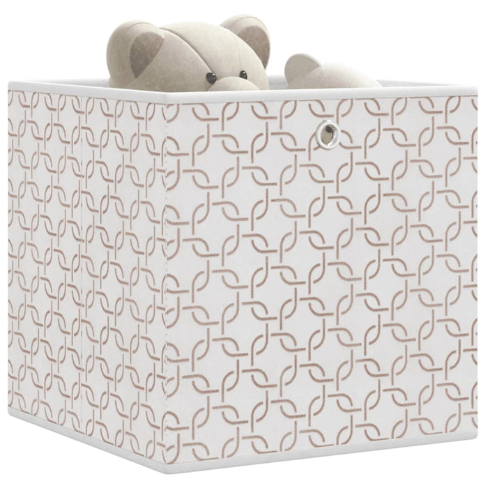 Cutii depozitare pliabile 4 buc. crem 32x32x32cm textil nețesut WALTI