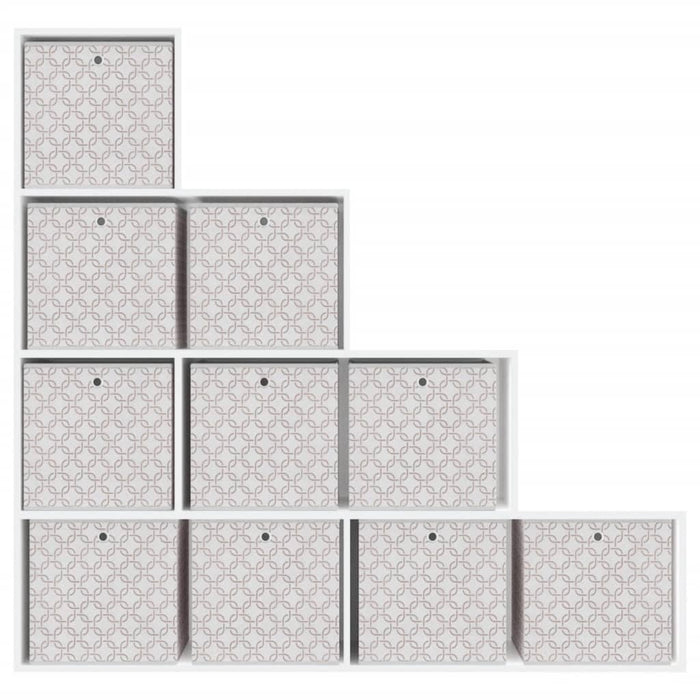 Cutii depozitare pliabile 10buc. crem 32x32x32cm textil nețesut - WALTI WALTI