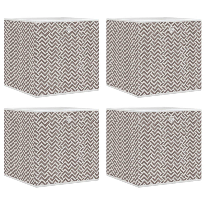 Cutii depozitare pliabile 4 buc maro 32x32x32cm textil nețesut - WALTI WALTI