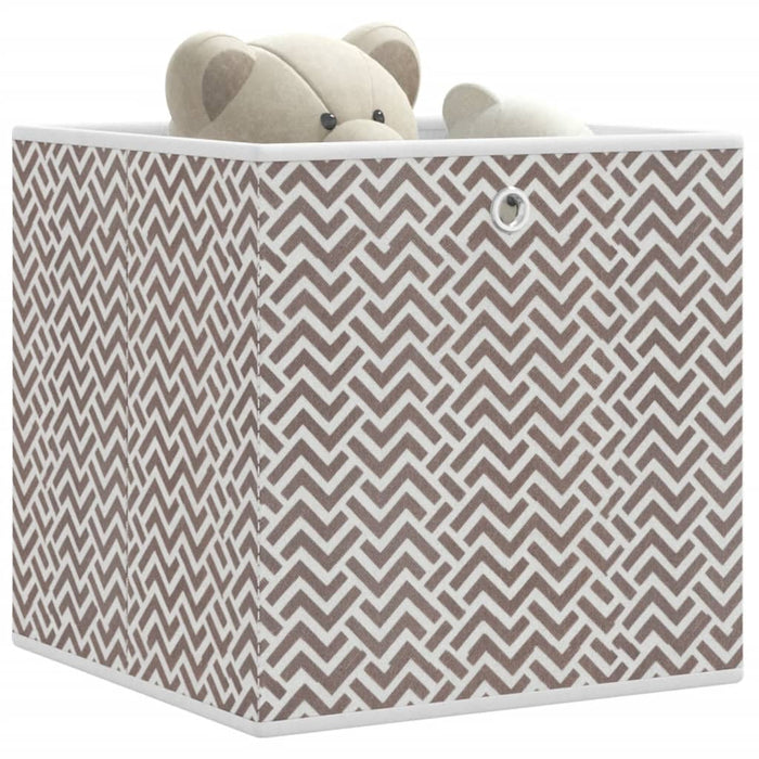 Cutii depozitare pliabile 10 buc maro 32x32x32cm textil nețesut - WALTI WALTI