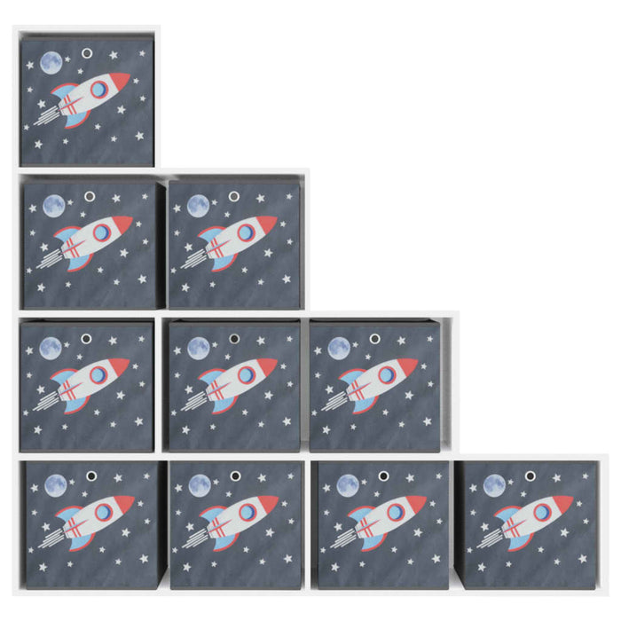 Cutii depozitare pliabile 10 buc. gri 32x32x32cm textil nețesut - WALTI WALTI