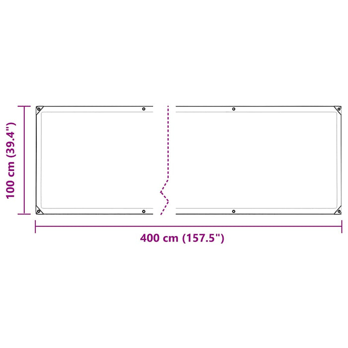 Capac pentru plante cu ochiuri 1x4 m PVC - WALTI WALTI