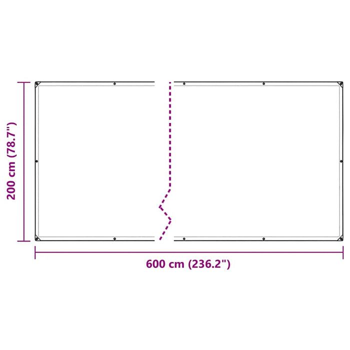 Capac pentru plante cu ochiuri 2x6 m PVC - WALTI WALTI