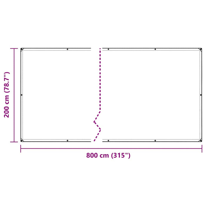 Capac pentru plante cu ochiuri 2x8 m PVC - WALTI WALTI