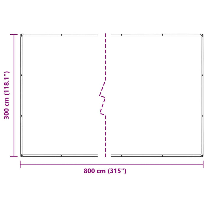 Capac pentru plante cu ochiuri 3x8 m PVC - WALTI WALTI