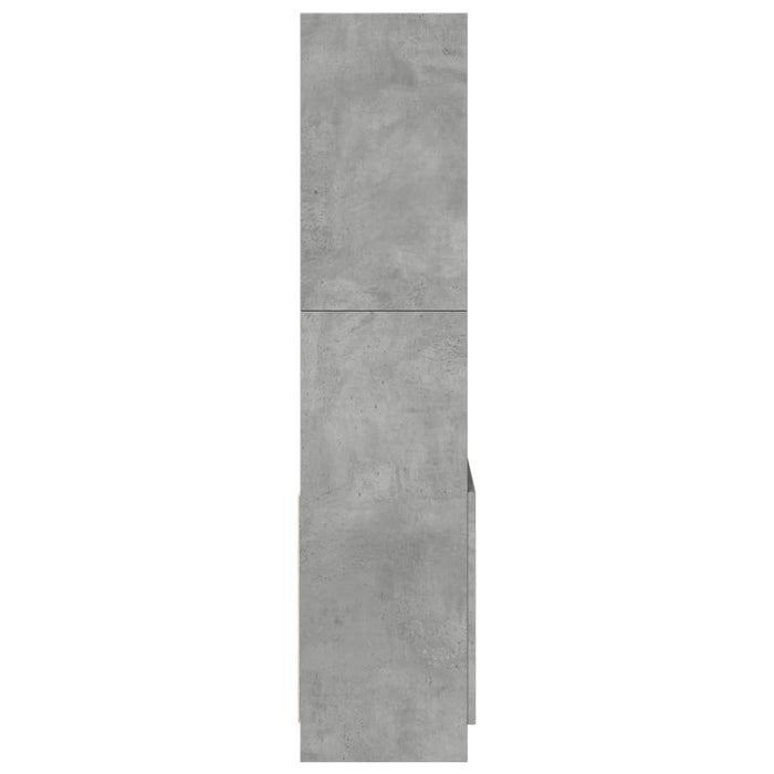 Dulap înalt, gri beton, 63x33x140 cm, lemn prelucrat - WALTI WALTI