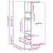 Dulap de farmacie, negru, 30x41x77,5 cm, lemn prelucrat - WALTI WALTI