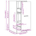 Dulap de farmacie stejar fumuriu, 30x41x77,5 cm, lemn prelucrat - WALTI WALTI