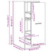 Dulap farmacie, stejar artizanal, 30x41x77,5 cm, lemn prelucrat - WALTI WALTI