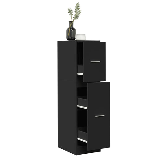 Dulap de farmacie, negru, 30x41x118 cm, lemn prelucrat - WALTI WALTI