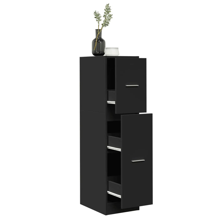Dulap de farmacie, negru, 30x41x118 cm, lemn prelucrat - WALTI WALTI