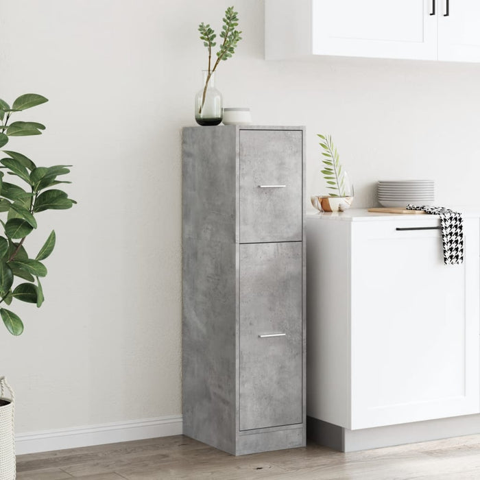 Dulap de farmacie, gri beton, 30x41x118 cm, lemn prelucrat - WALTI WALTI