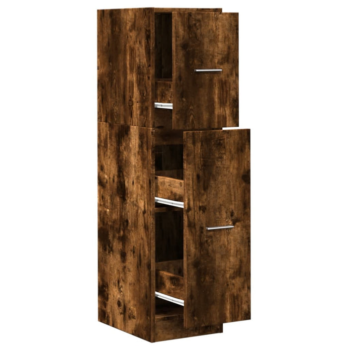 Dulap de farmacie stejar fumuriu, 30x41x118 cm, lemn prelucrat - WALTI WALTI