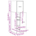 Dulap de farmacie stejar fumuriu, 30x41x118 cm, lemn prelucrat - WALTI WALTI