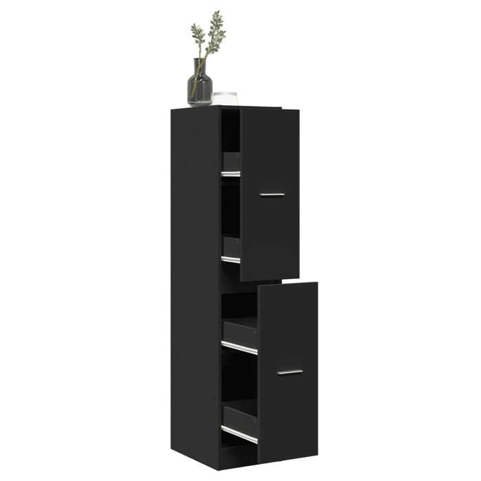 Dulap de farmacie, negru, 30x41x144,5 cm, lemn prelucrat - WALTI WALTI