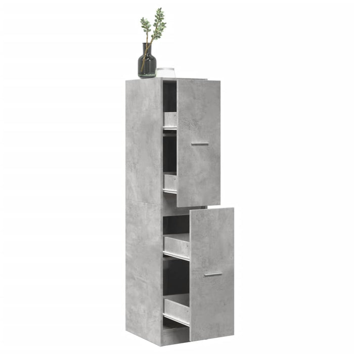 Dulap de farmacie, gri beton, 30x41x144,5 cm, lemn prelucrat - WALTI WALTI