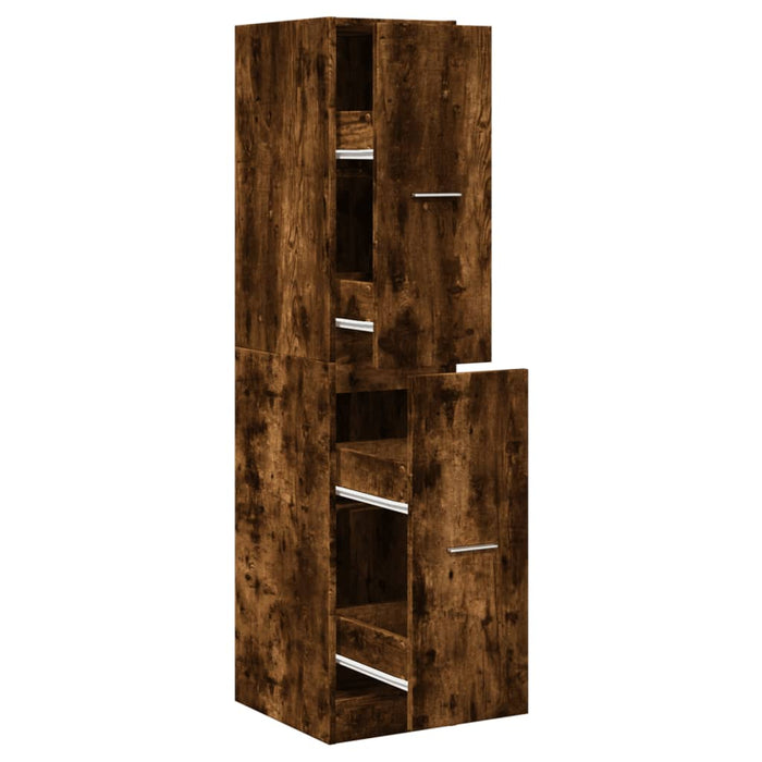 Dulap de farmacie stejar fumuriu, 30x41x144,5cm, lemn prelucrat - WALTI WALTI