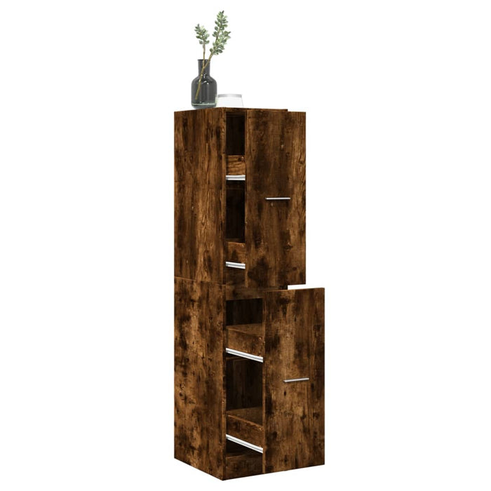 Dulap de farmacie stejar fumuriu, 30x41x144,5cm, lemn prelucrat - WALTI WALTI