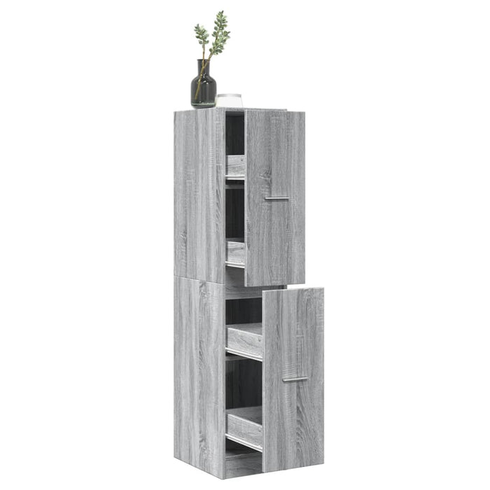 Dulap de farmacie, sonoma gri, 30x41x144,5 cm, lemn prelucrat - WALTI WALTI